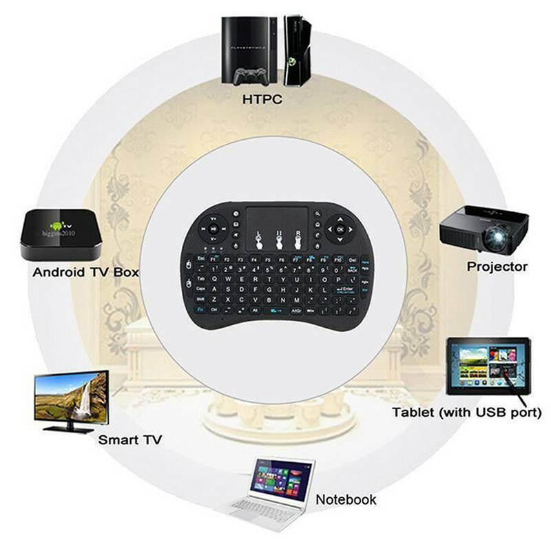 Mini Wireless Keyboard Backlit 2.4GHz USB Handheld Remote Control Keyboard for Smart TV, Laptop, PC, Tablet, X-box, Android TV Box