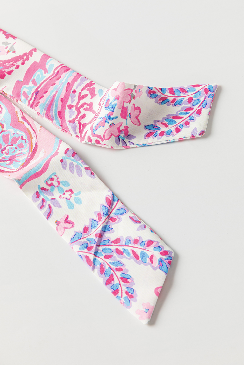 Multicolour Paisley Print Knot Asymmetric Shoulder Sleeveless Shirt