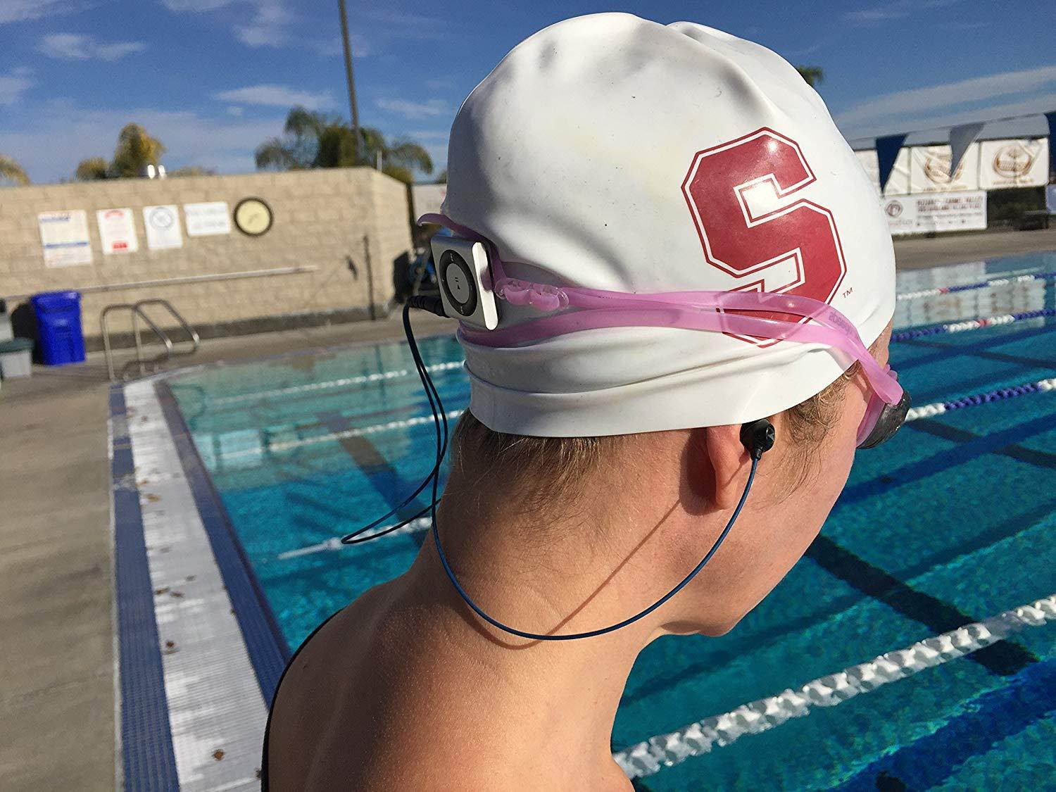 Waterproof Headphones for Swimming - Surge S+ (Short Cord). Best Waterproof Headphones for Swimming Laps