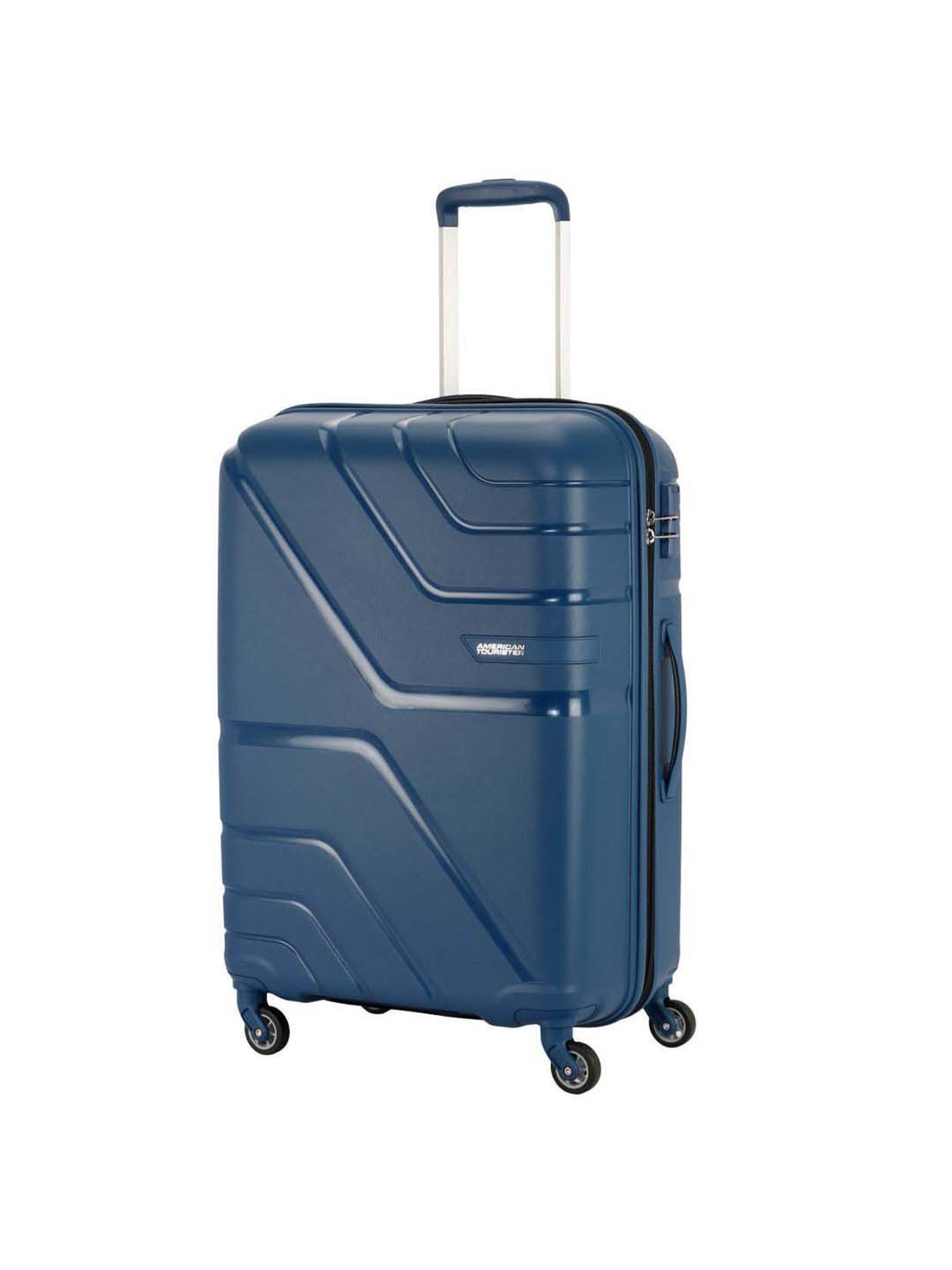 American Tourister Marine Blue Textured Hard Cabin Trolley - 38.5 cm