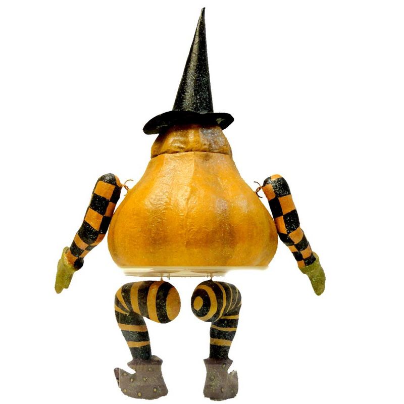 Halloween Pumpkin Sitter Witch  -  Decorative Figurines