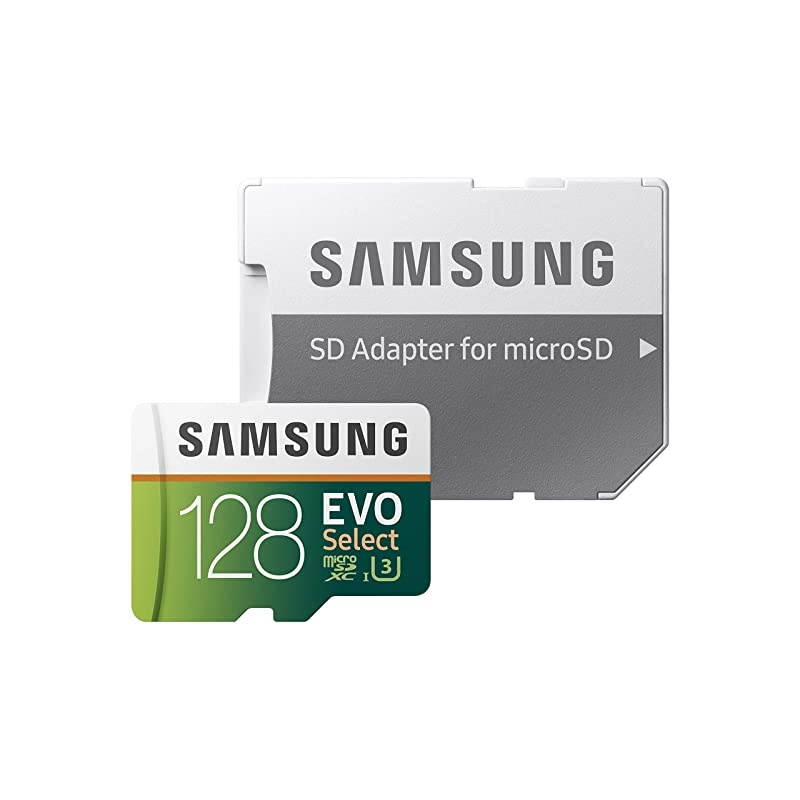 MBME128GAAM 128GB 100MBs U3 MicroSDXC EVO Select Memory Card with FullSize Adapter