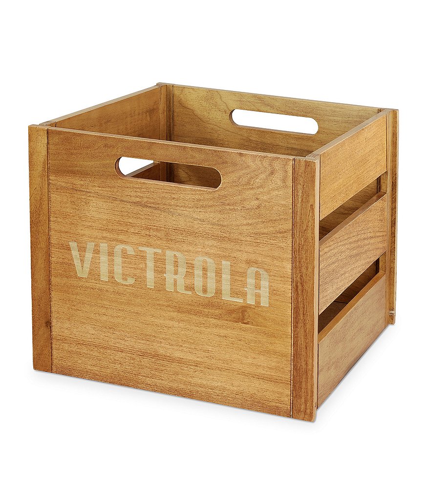 Victrola Wooden Record and Vinyl Crate