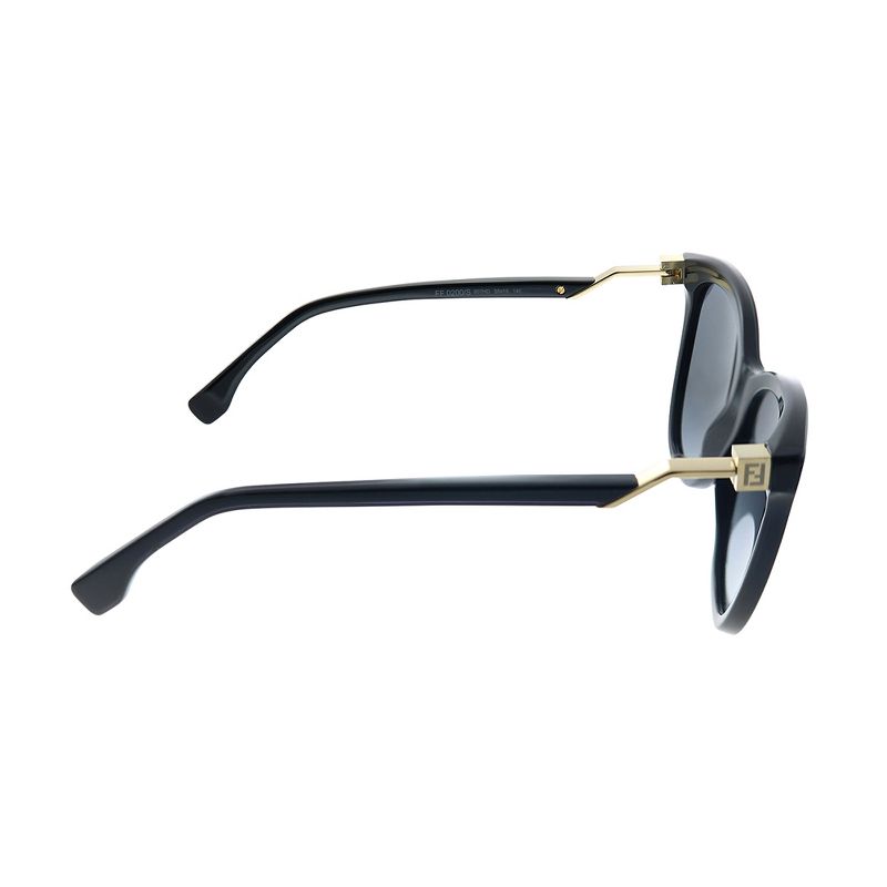 Fendi FF 0200 807 HD Womens Cat-Eye Sunglasses Black 55mm