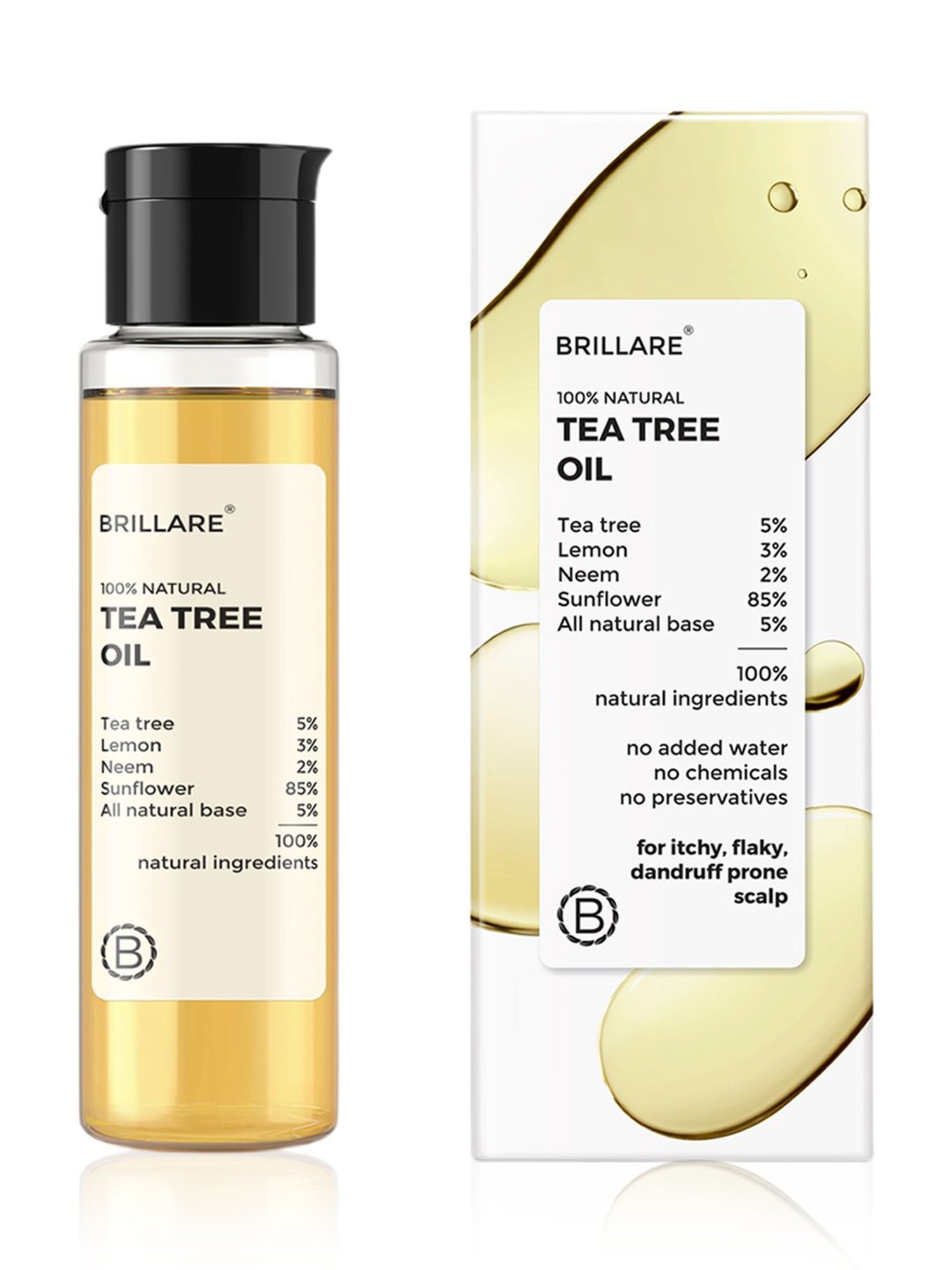 Brillare 100% Natural Tea Tree Oil - 100 ml