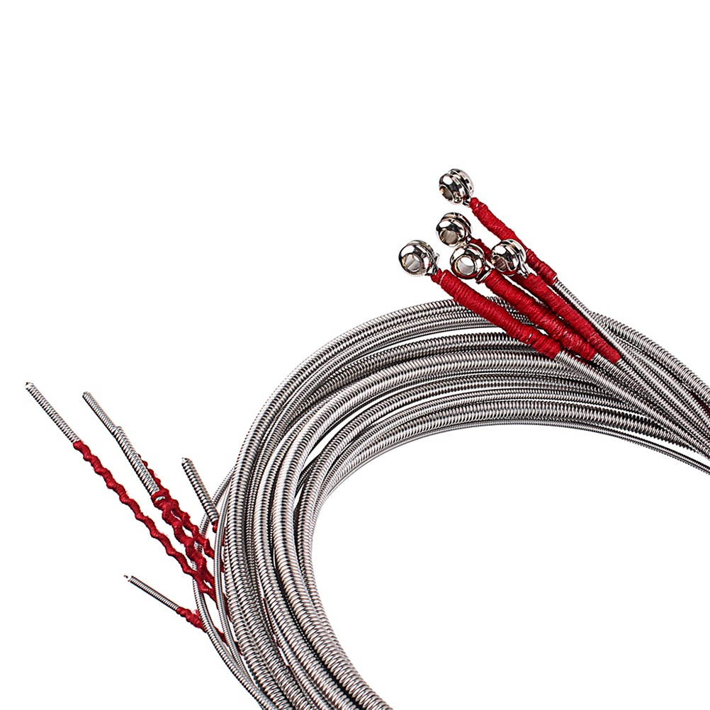 5pcs Metal Strings for 5 String Bass Instrument Great Replacement Parts U32 (Silver)