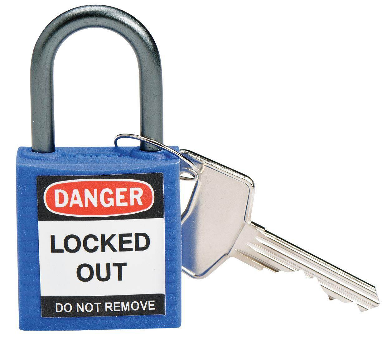 Lockout Padlock,KD,Blue,1-2/5"H BRADY 143156