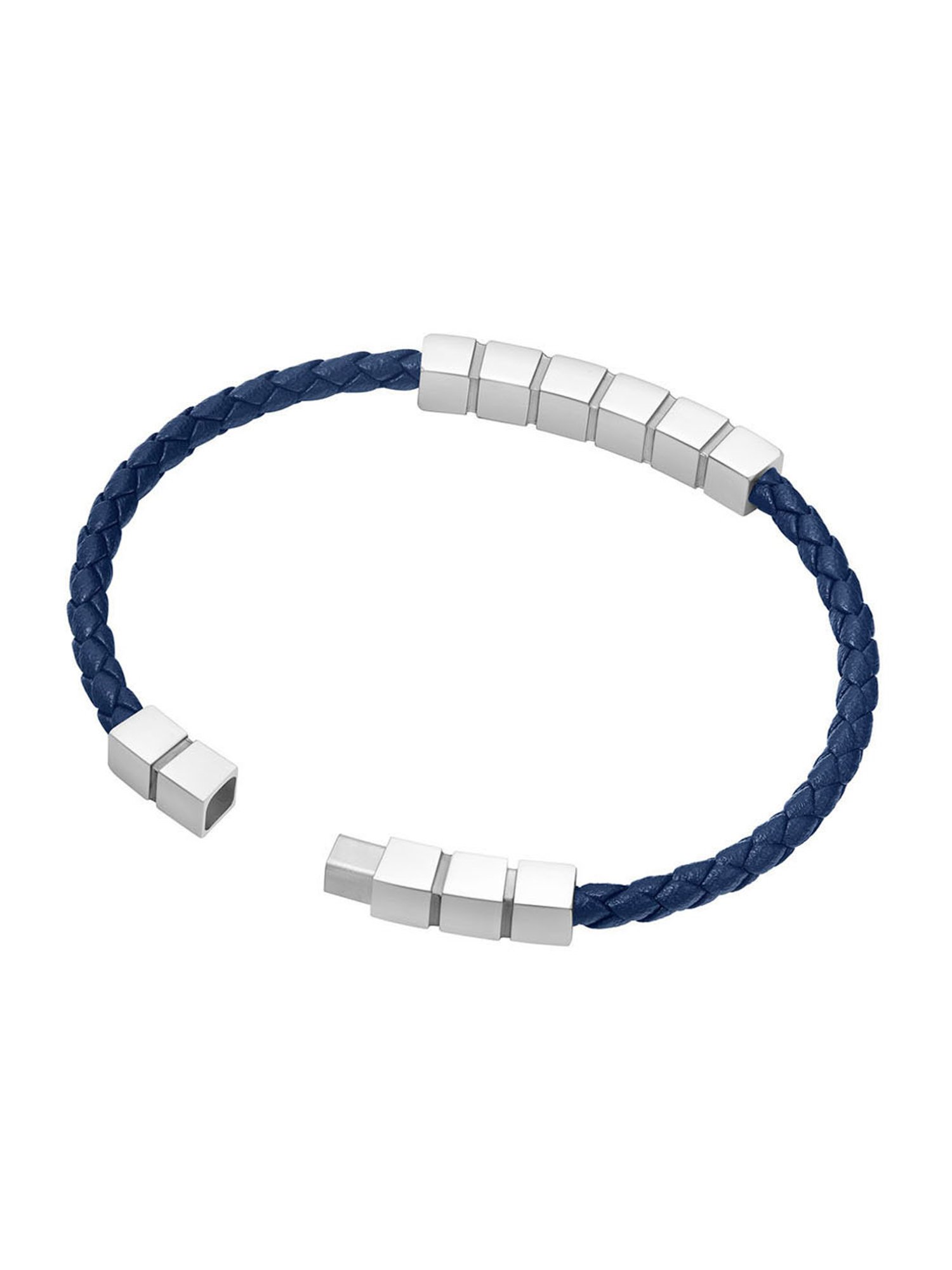 Police Crosschess Navy Blue Flexible Fit Bracelet for Men