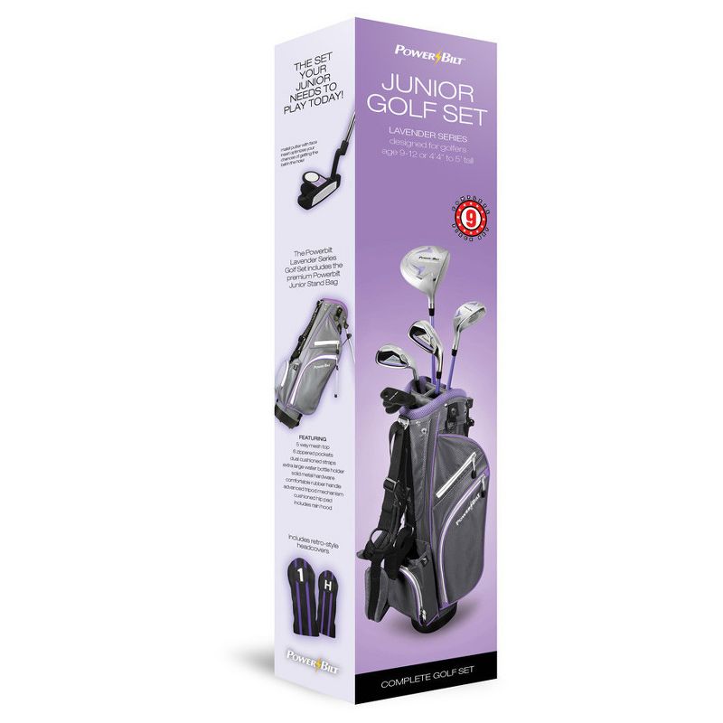 PowerBilt Junior Boys' 3-Club Set Right Hand - Orange (Ages 3-5)