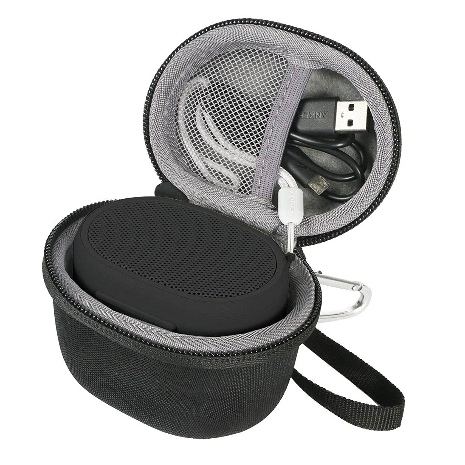 co2crea Hard Travel Case for Sony XB01 Bluetooth Compact Portable Speaker (Black)