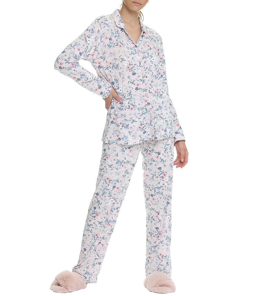 Cabernet Paisley Printed Woven Coordinating Pajama Set