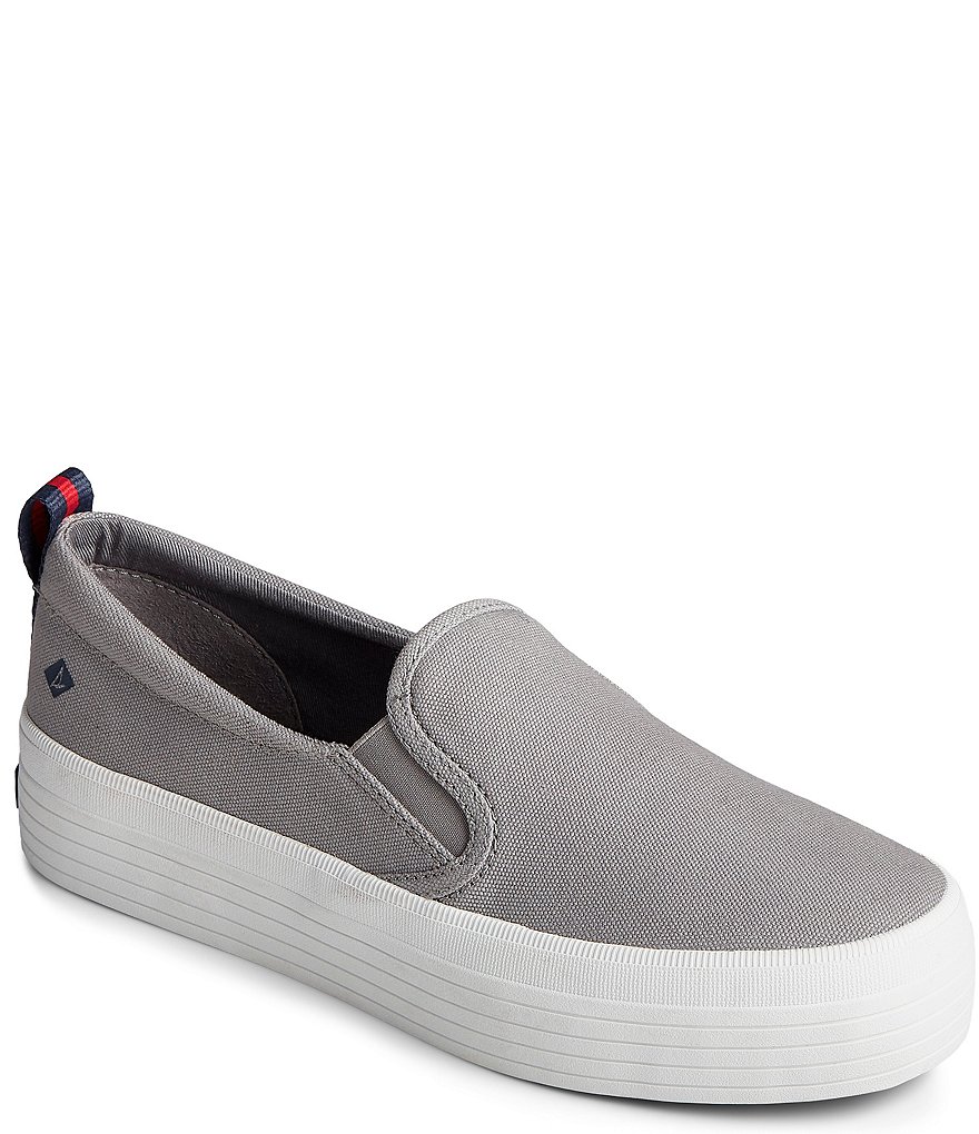Sperry Women's Crest Twin Gore Canvas Platform Slip-On Sneakers