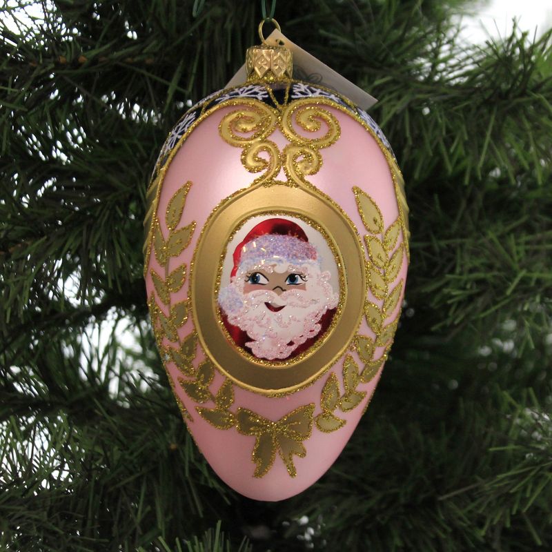 Larry Fraga Regal Ornament Christmas Santa Egg  -  Tree Ornaments
