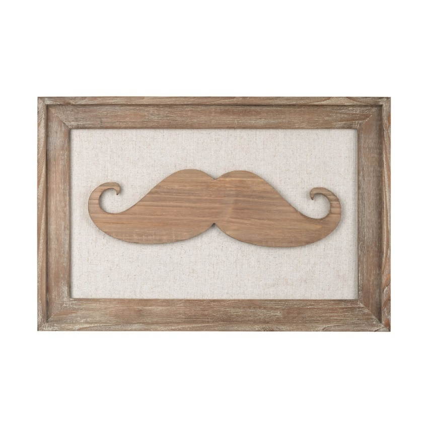 Elk Group International 3138-244 16 in. Moustache on Linen Wall Decor