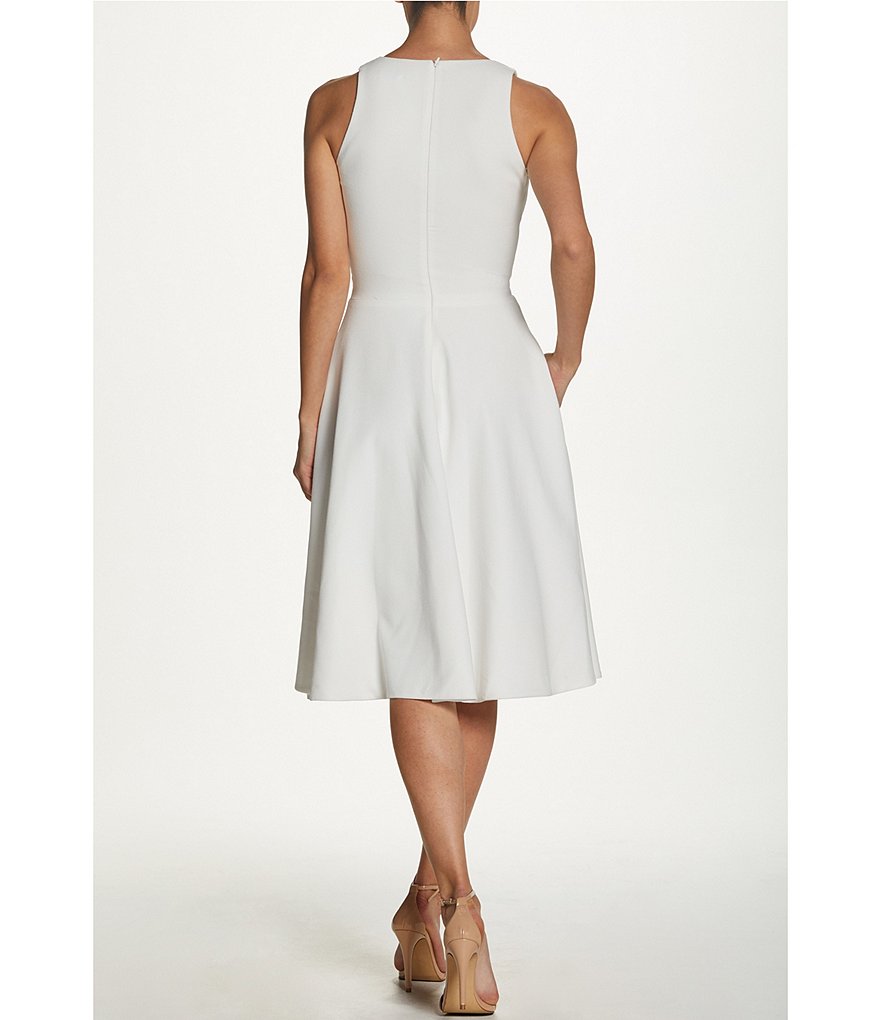 Dress the Population Catalina Crepe V-Neck Sleeveless A-Line Dress