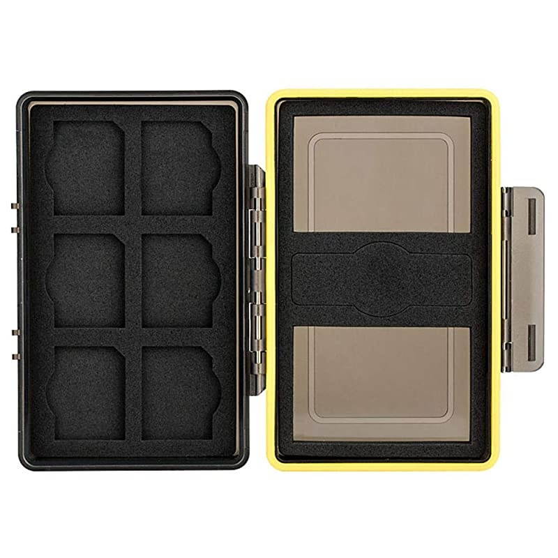 Slots SD SDHC SDXC Memory Card Holder Case with 2 Camera Battery Slots for Canon LPELPE8 LPE12 LPE17 NB13L Sony NPFZ100 NPFW50 NPBX1 Fujifilm NPW12NPW12S NP95 Nikon ENEL15 ENEL14