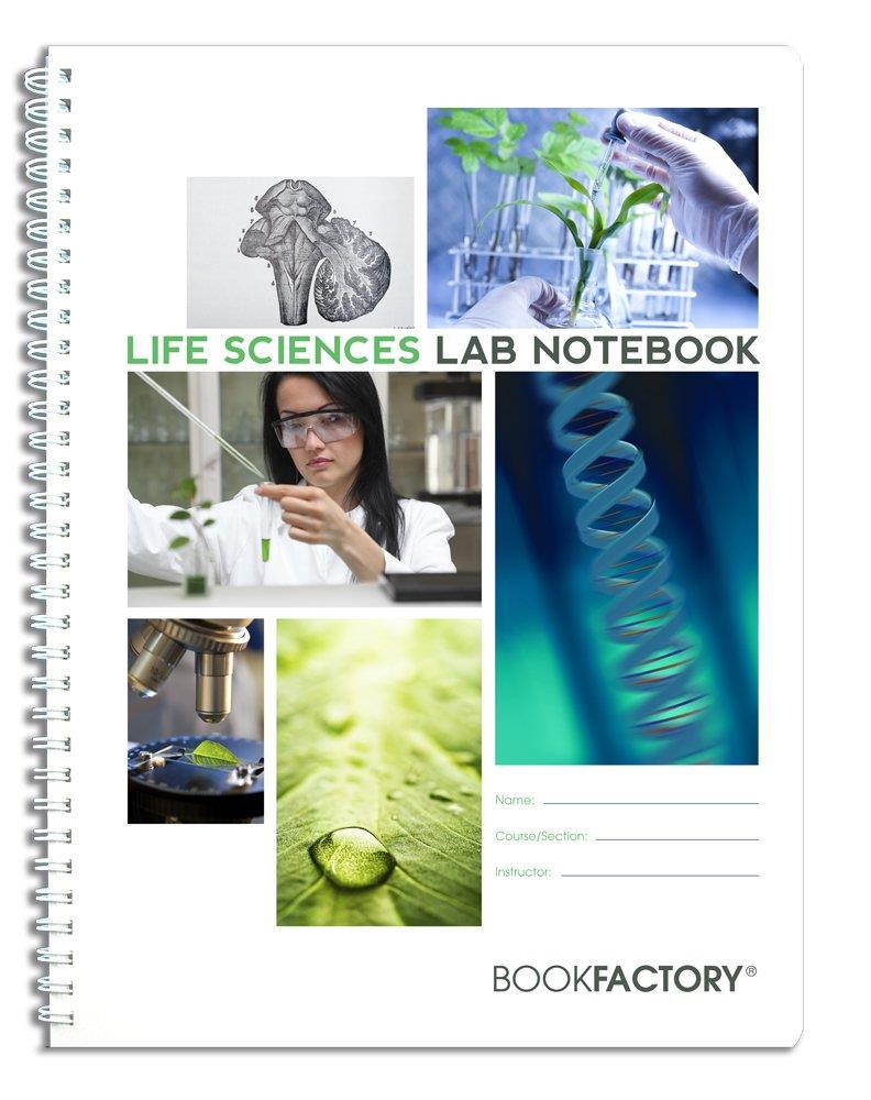 BookFactory Carbonless Life Sciences Lab Notebook - 100 Sets of Pages (8.5" X 11") (Duplicator) - Scientific Grid Pages, Translucent Cover, Wire-O Binding (LAB-100-7GW-D (Life Sciences))