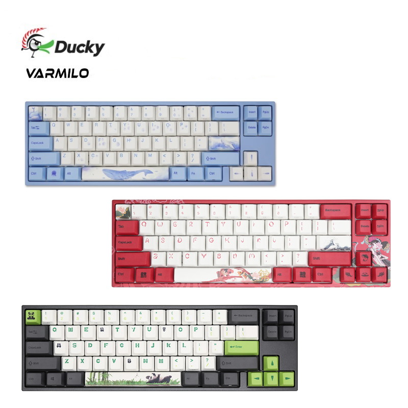 Ducky X Varmilo MIYA Pro Ergonomic Design,Cool Exterior 68 Keys Type-C Cable Detachable Mechanical Gaming  Keyboard For Office And Game- Chinese Hua Dan Verison( No Backlit)