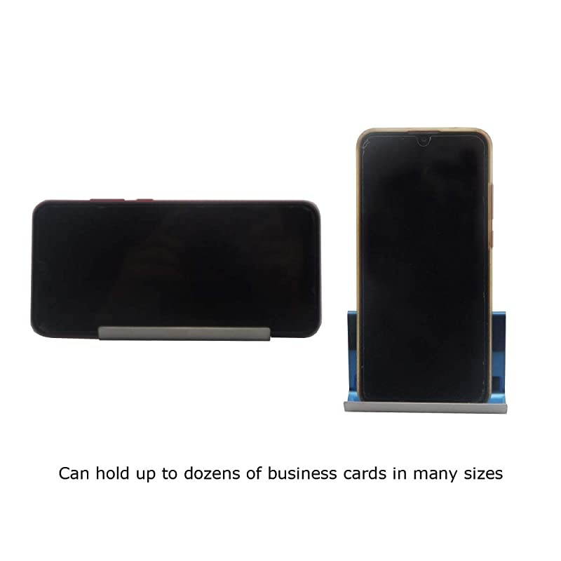 Metal Desktop Card Holder for Desk Business Card Display for Women Blue 1 Pack