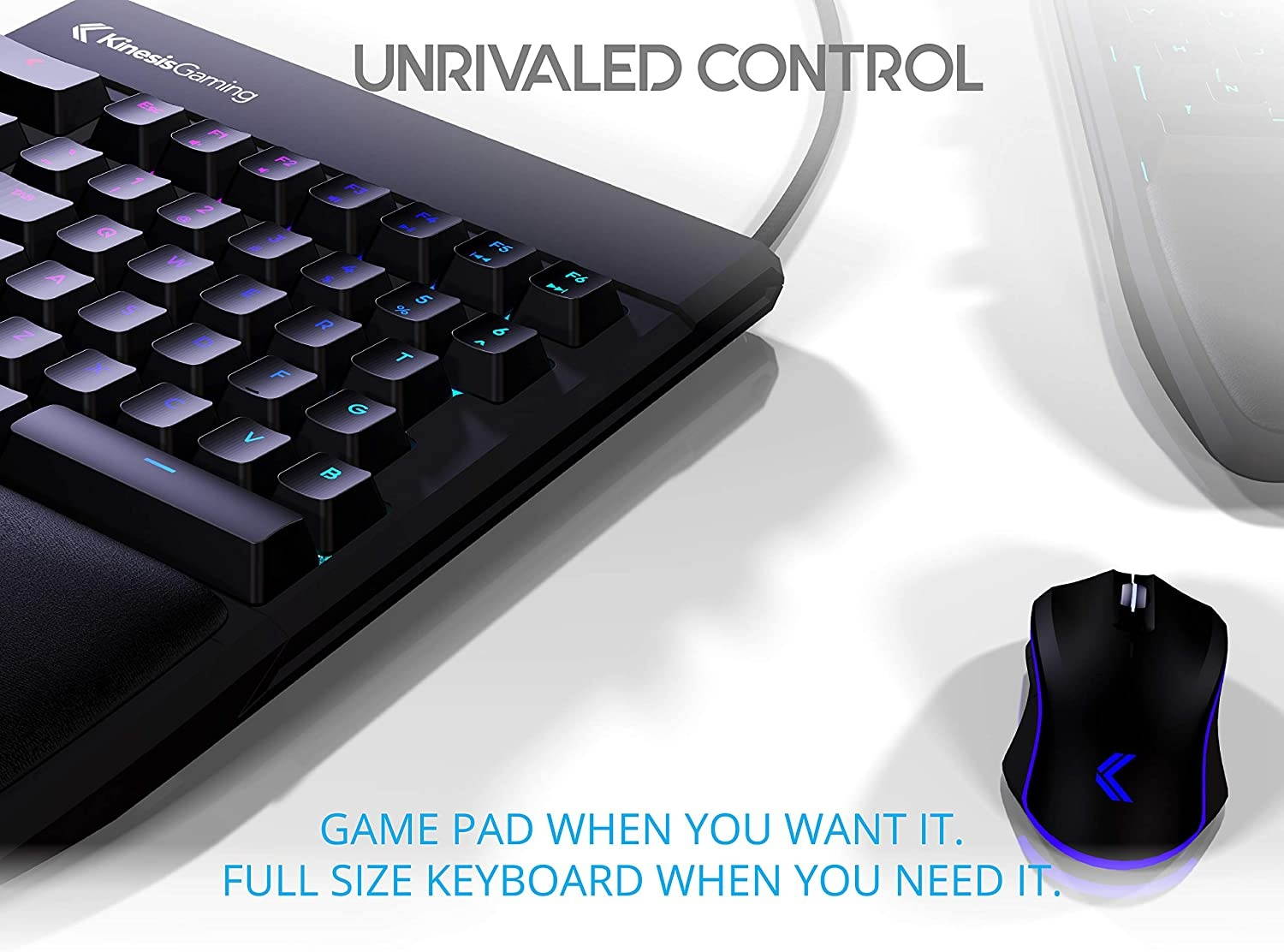 KINESIS Gaming Freestyle Edge RGB Split Mechanical Keyboard (MX Blue)
