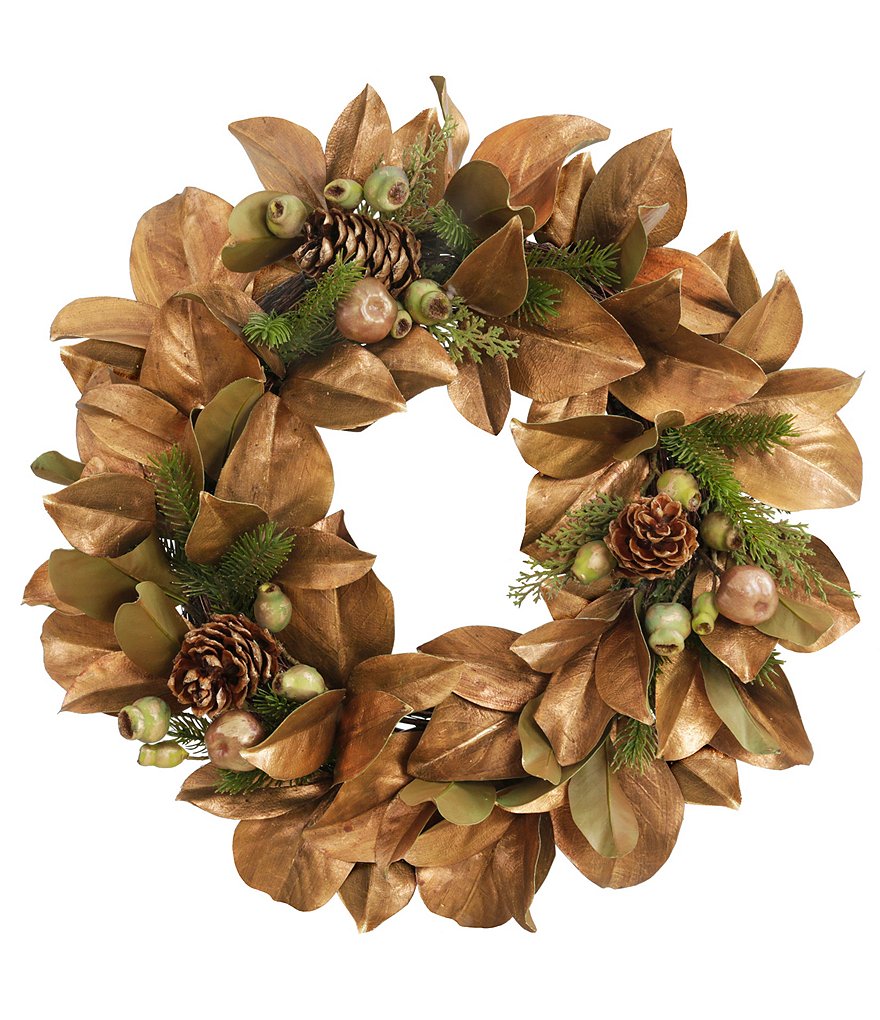 Winward Permanent Botanicals Mixed Magnolia Leaf 24#double; Wreath