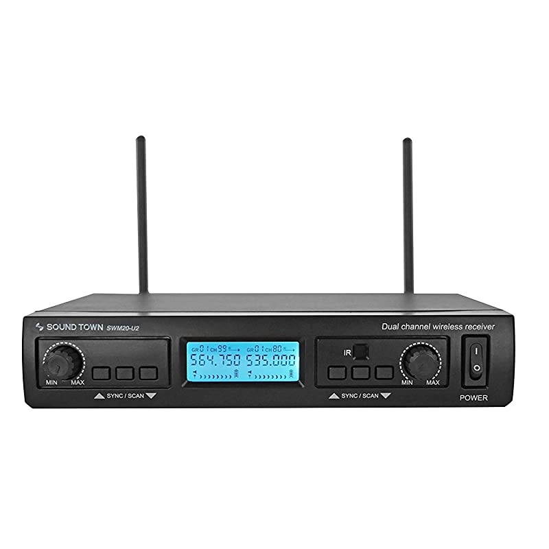 200-Channel Professional UHF Wireless Microphone System with 2 Headset Mics/Bodypacks, for Church, Business Meeting, Outdoor Wedding and Karaoke