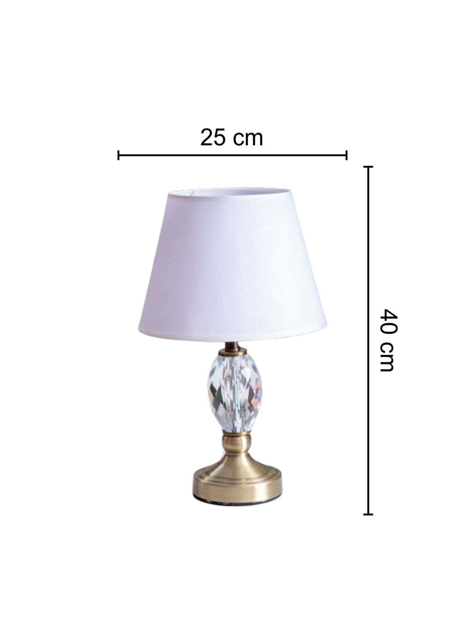 The Decor Kart White Metal Tussock Table Lamp