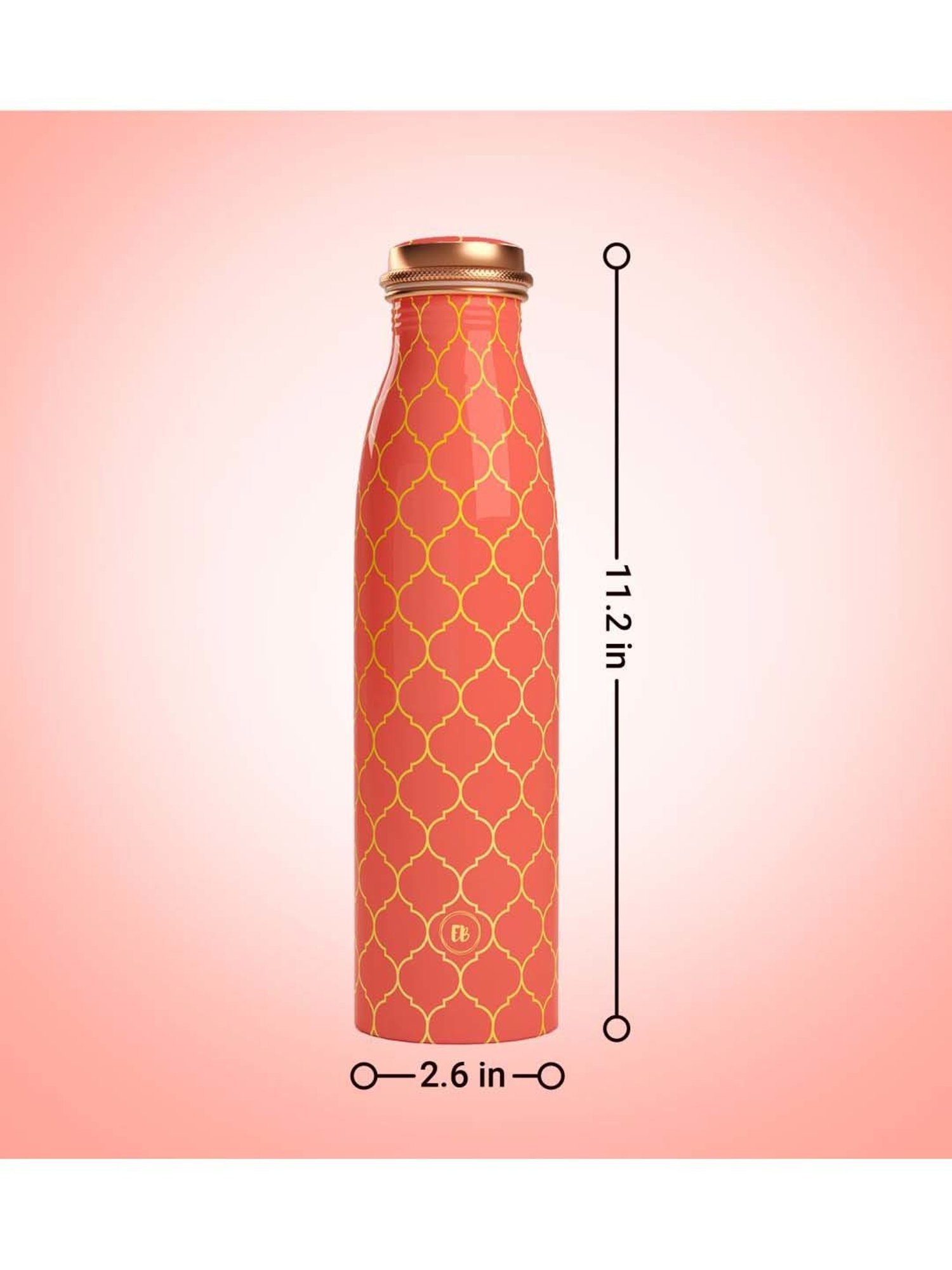 Everything Beautiful Coral Copper Water Bottle - Seamless (0.95 L)