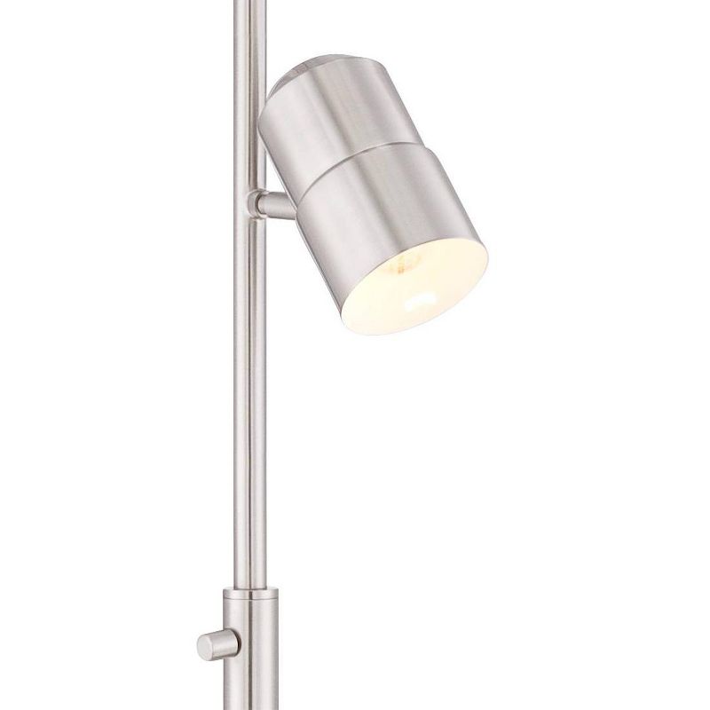 Possini Euro Design Modern Floor Lamp 3-Light Tree Brushed Nickel Adjustable Heads for Living Room Reading Bedroom Office