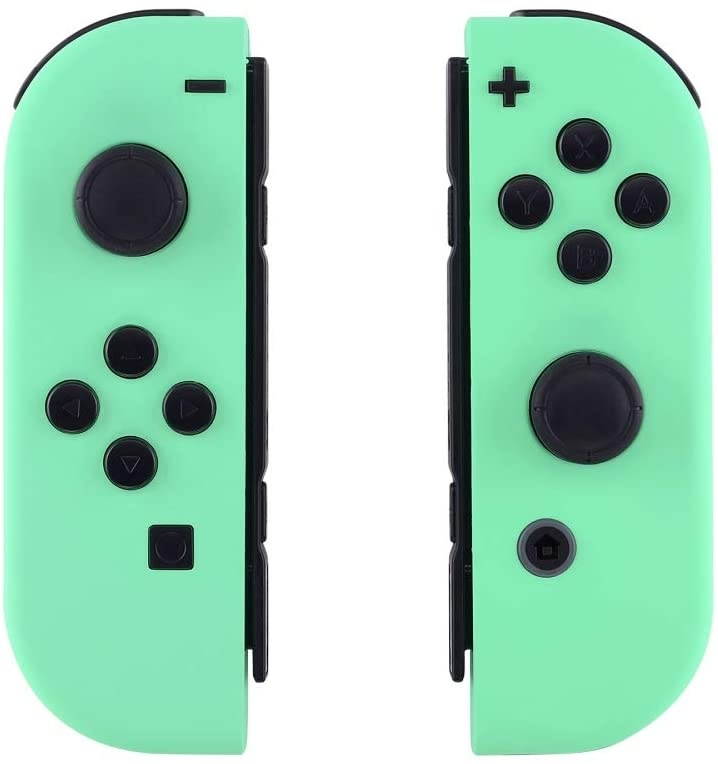 eXtremeRate Soft Touch Grip Mint Green Joycon Handheld Controller Housing with Full Set Buttons, DIY Replacement Shell Case for Nintendo Switch Joy-Con &ndash; Console Shell NOT Included