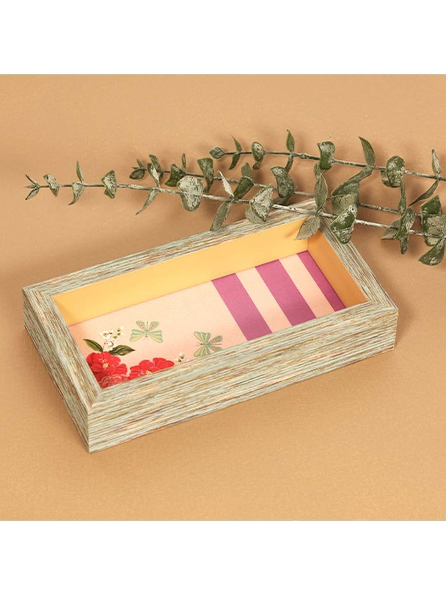 ICRAFT Lilac Haze Series Purple & Beige Mdf Spoon Tray