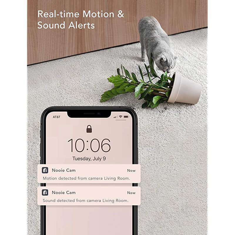 Baby Monitor WiFi Pet Camera Indoor 360degree Wireless IP Nanny Camera 1080P Home Security Camera Motion Tracking IR Night Vision Works with Alexa TwoWay Audio Motion amp Sound Detection