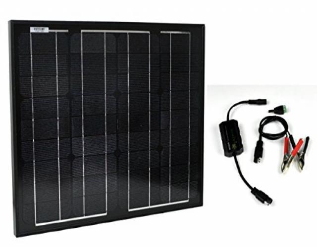 instapark sp series mono-crystalline photovoltaic pv solar panel charge controller included, 30 watts