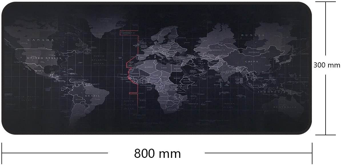 Large Gaming Mouse Map Pad With Nonslip Base|Extended XXL Size, Heavy|Thick, Comfy, Waterproof & Foldable Mat For Desktop, Laptop, Keyboard, Consoles & More|Enjoy Precise & Smooth Operating Experience