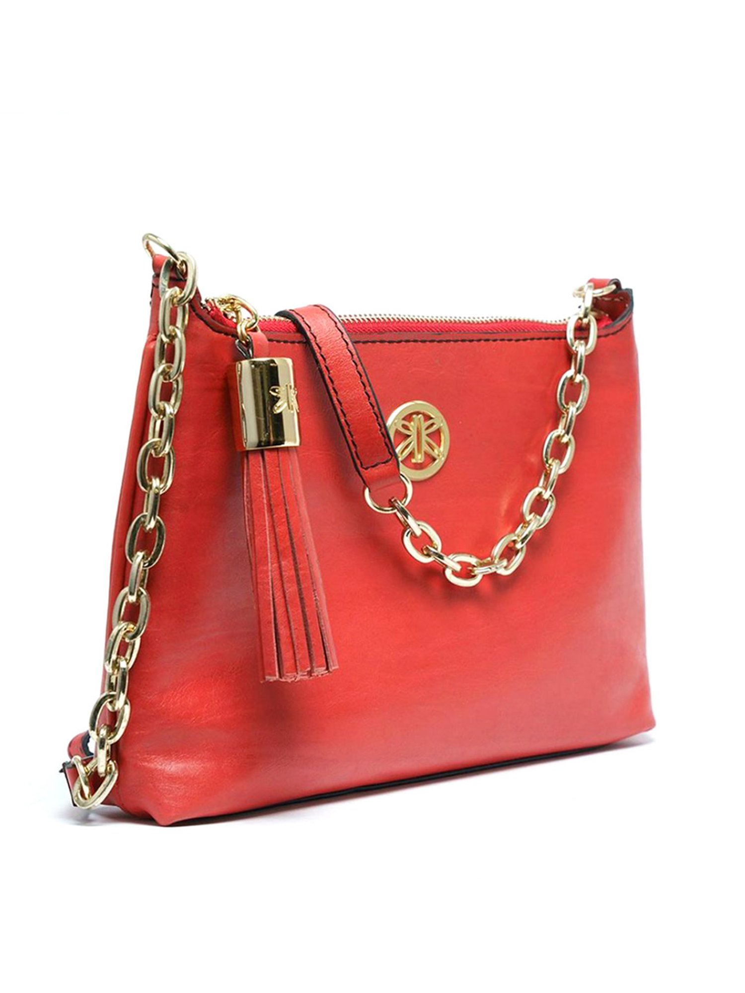 RI2K London Red Leather Small Cross Body Bag
