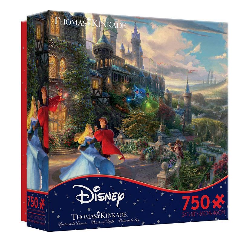 Ceaco Disney Thomas Kinkade: Sleeping Beauty Enchanting Jigsaw Puzzle - 750pc