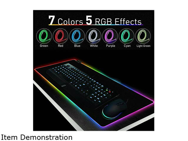 Large RGB Colorful LED Lighting Gaming Mouse Pad Mat 800*300mm for Computer PC Laptop Notebook (31.5 x 11.8 inches)
