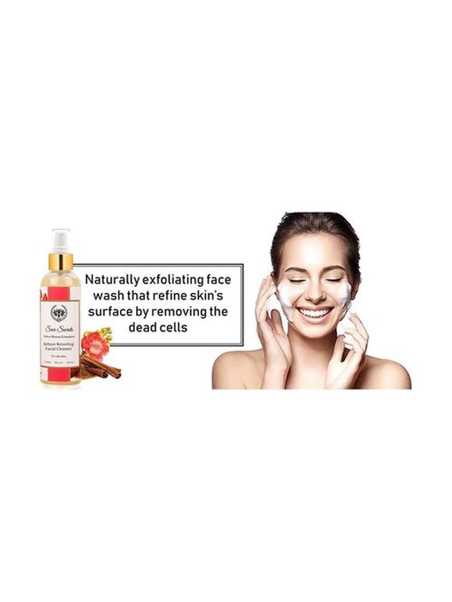 Seer Secrets Lemon Shorea Cinnamon Sebum Facial Cleanser - 100 ml