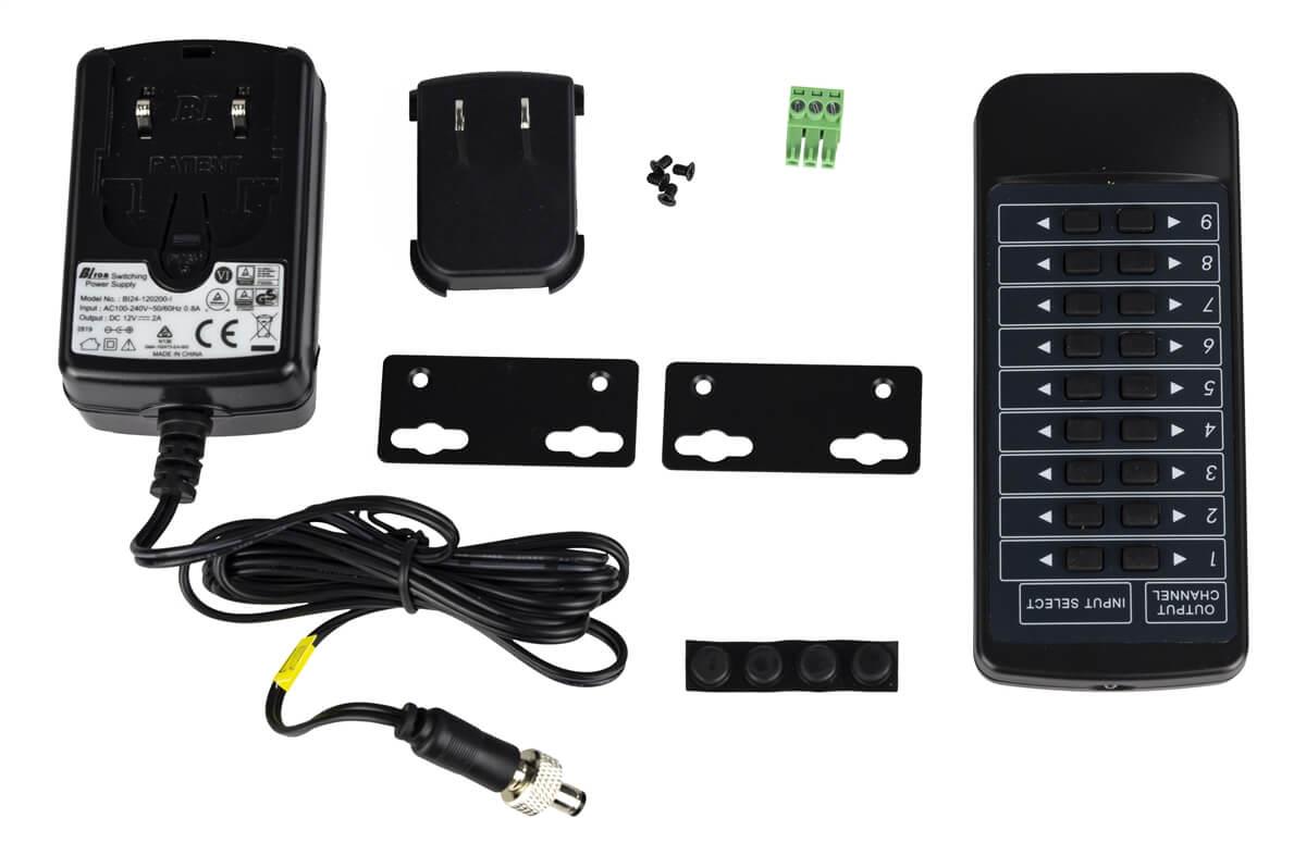 AVPro Edge AC-MX82-AUHD-RM 8x2 4K60 18Gbps Rack Matrix and Auto Switch/AVR Bypass