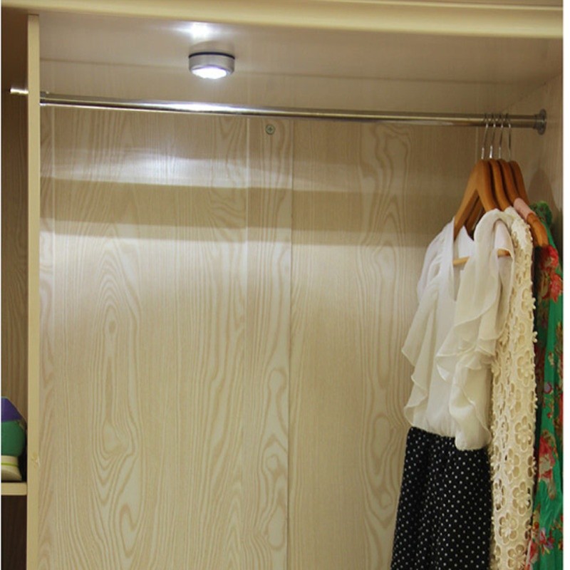 8 PCS 3 LED Touch Push On/Off Light Self-Stick On Click Battery Operated Lights