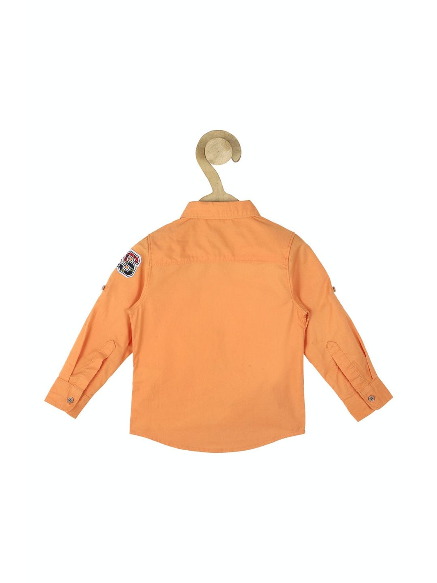 Allen Solly Kids Orange Solid Full Sleeves Shirt