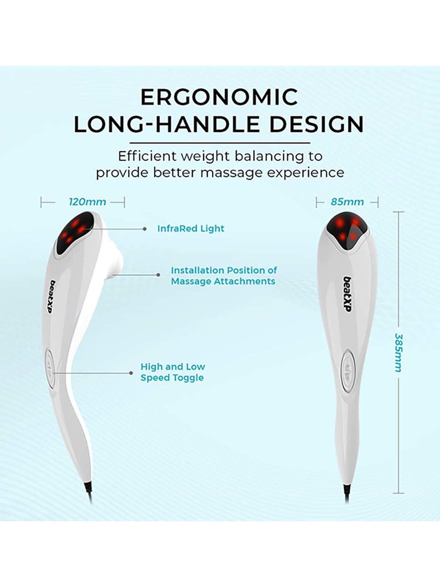 beatXP Stream Prime Hammer Massager (Glossy Silver)