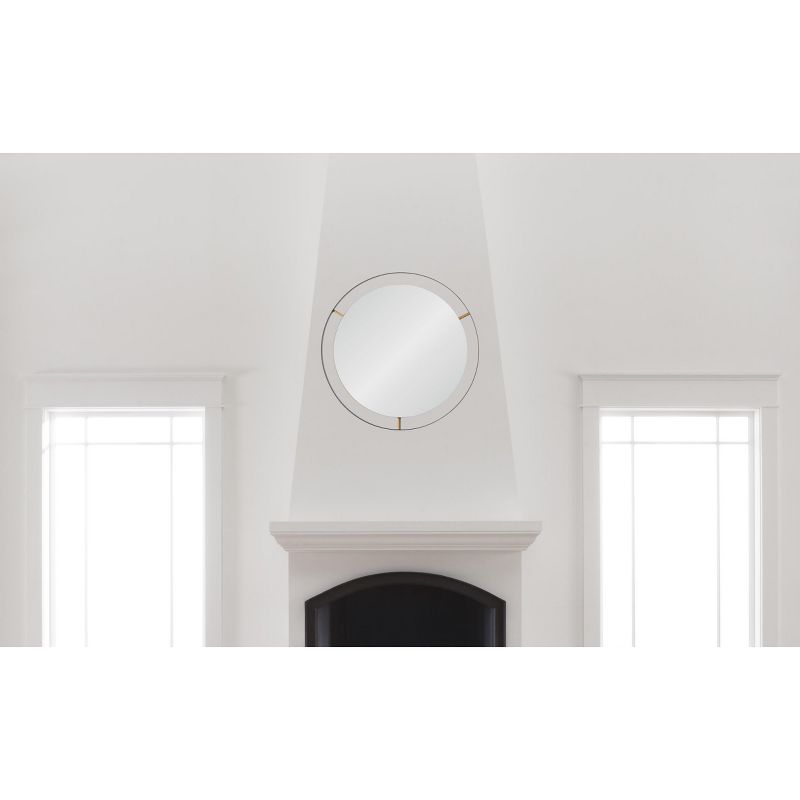 30" Round Wall Mirror Framed Matte Black Finish - Varaluz