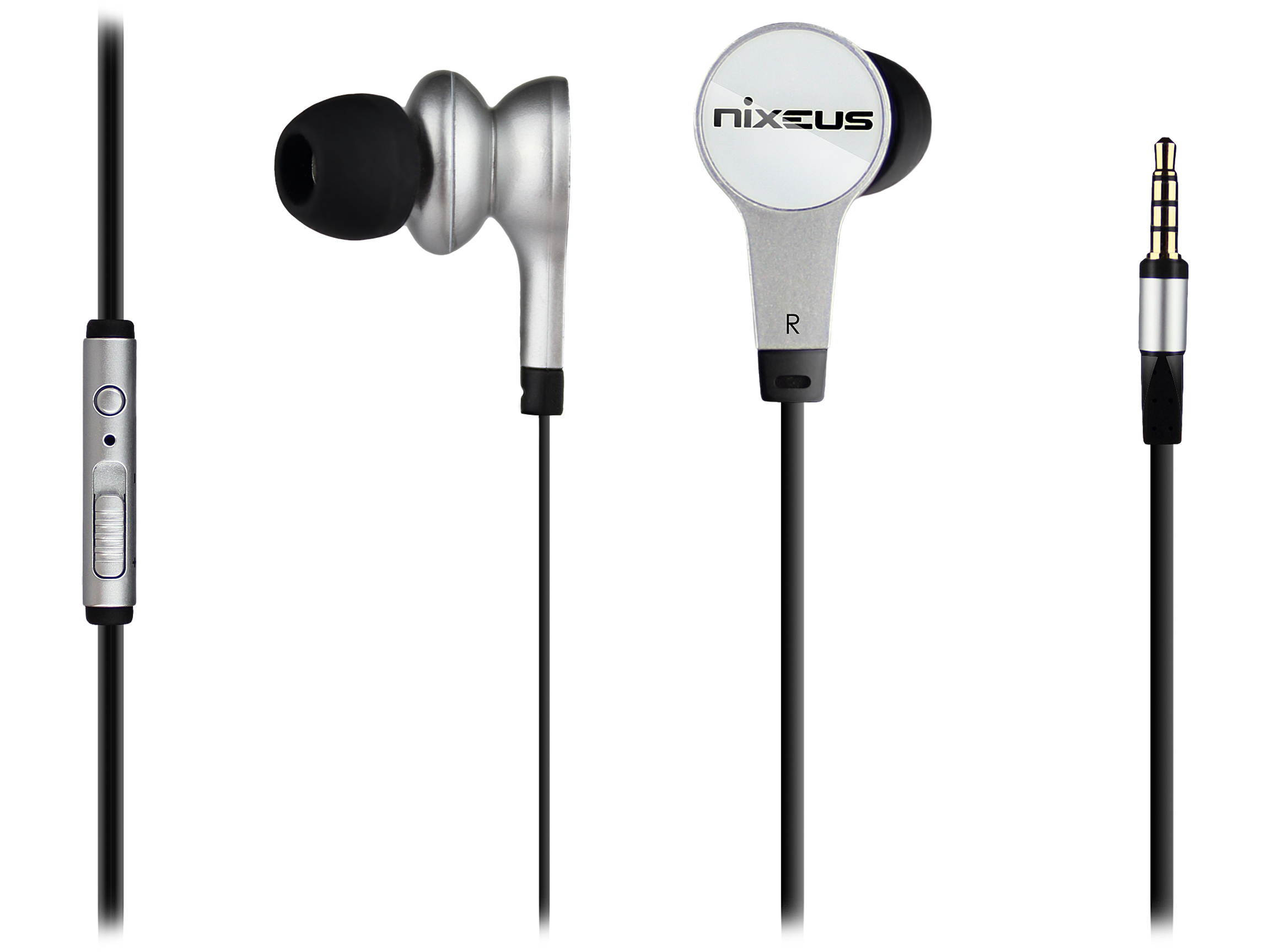 Nixeus ER-PINK14 In-Ear Noise-Isolating Earbuds with Microphone (Pink)