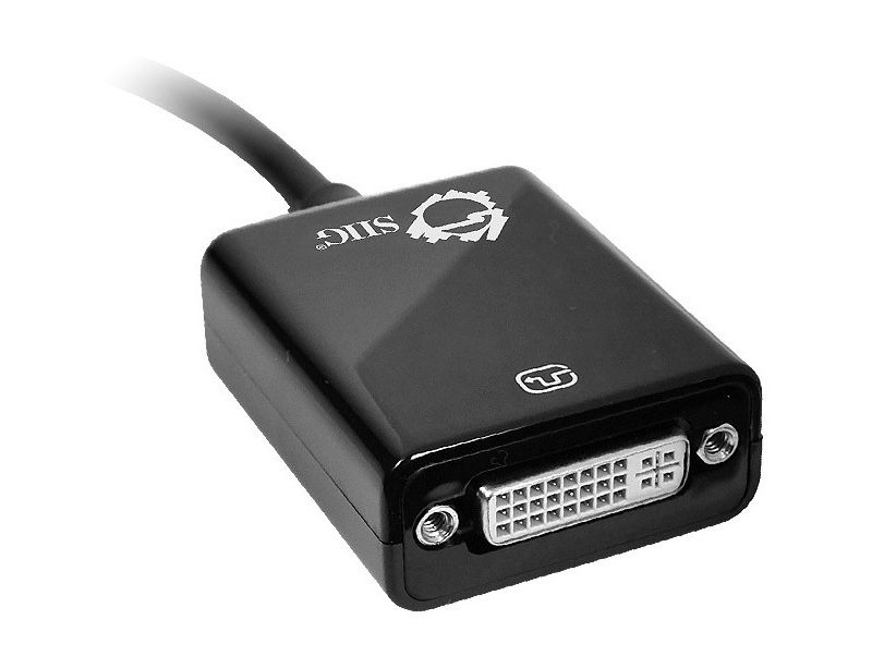 SIIG DisplayPort to DVI Adapter - DisplayPort/DVI for Video Device, Monitor, TV - 9" - 1 x DisplayPort Male Digital Audio/Video