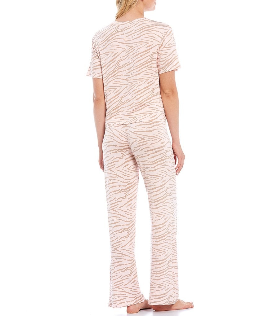 Honeydew Intimates All American Zebra Print Jersey Coordinating Pajama Set