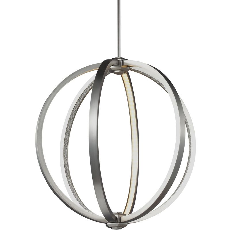 Feiss Khloe 20" 3-Light Satin Nickel Medium LED Globe Pendant P1392SN