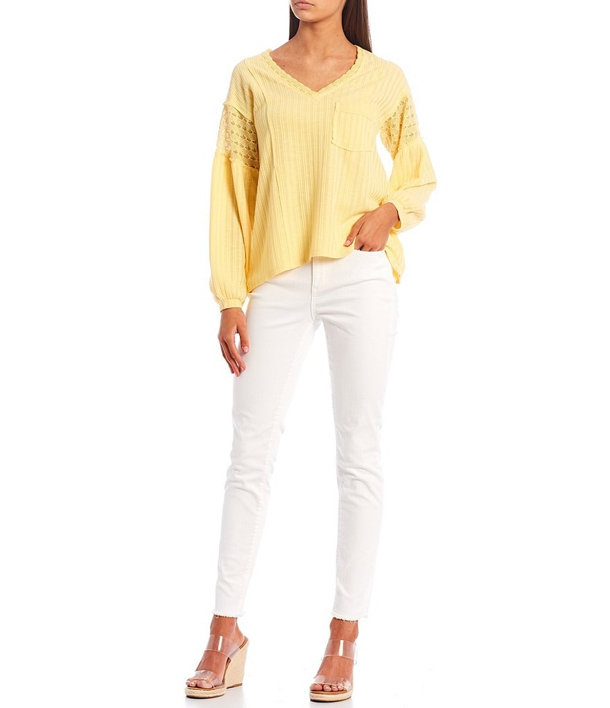 Love On A Hanger Long Sleeve Waffle Pocket Top