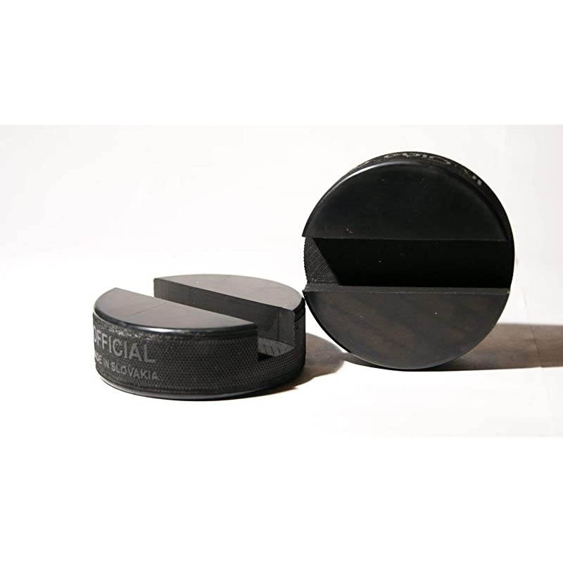 The Original Indestructible Hockey Puck Cell Phone Stand - The Best Universal Smartphone Stand. Compatible for All iPhone/Samsung/Google/LG Smartphones. Made from a Real Hockey Puck (1 Pack)