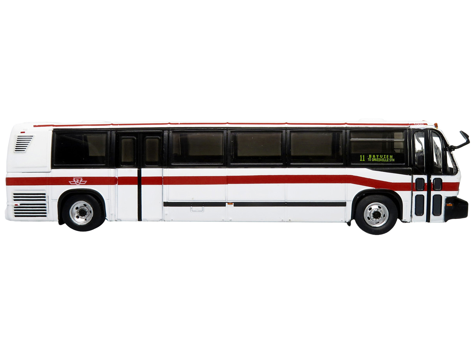 MCI Classic City Bus Plain White "Vintage Bus & Motorcoach Collection" 1/87 Diecast Model by Iconic Replicas